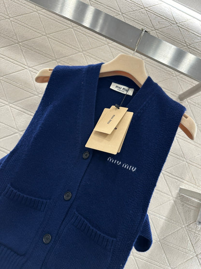 Logo Knit Cardigan/Vest