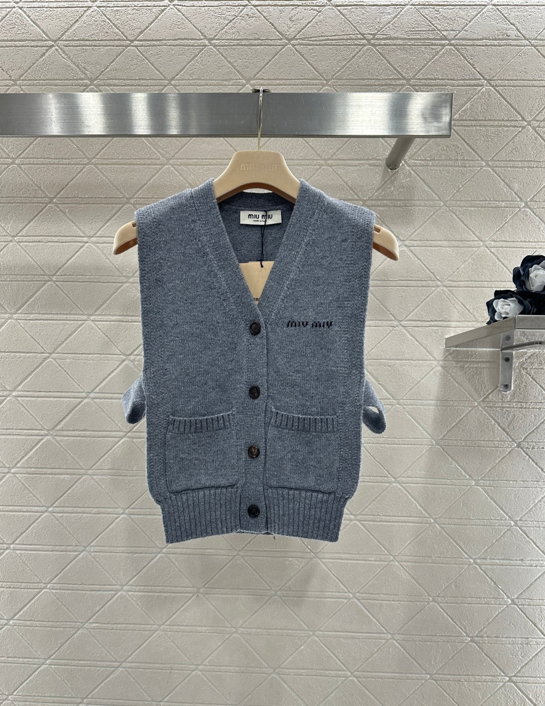 Logo Knit Cardigan/Vest