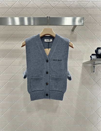 Logo Knit Cardigan/Vest