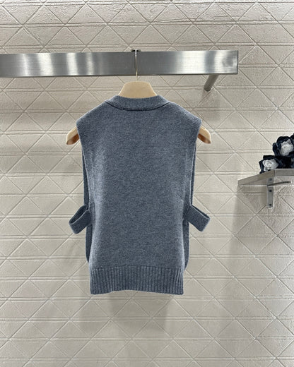 Logo Knit Cardigan/Vest