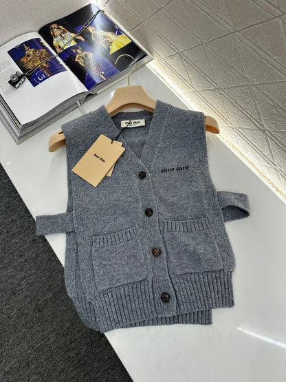 Logo Knit Cardigan/Vest