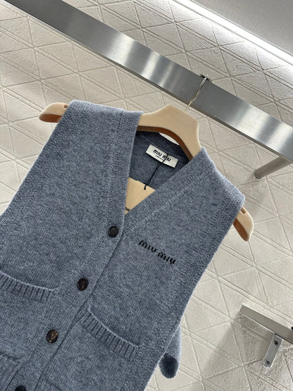 Logo Knit Cardigan/Vest