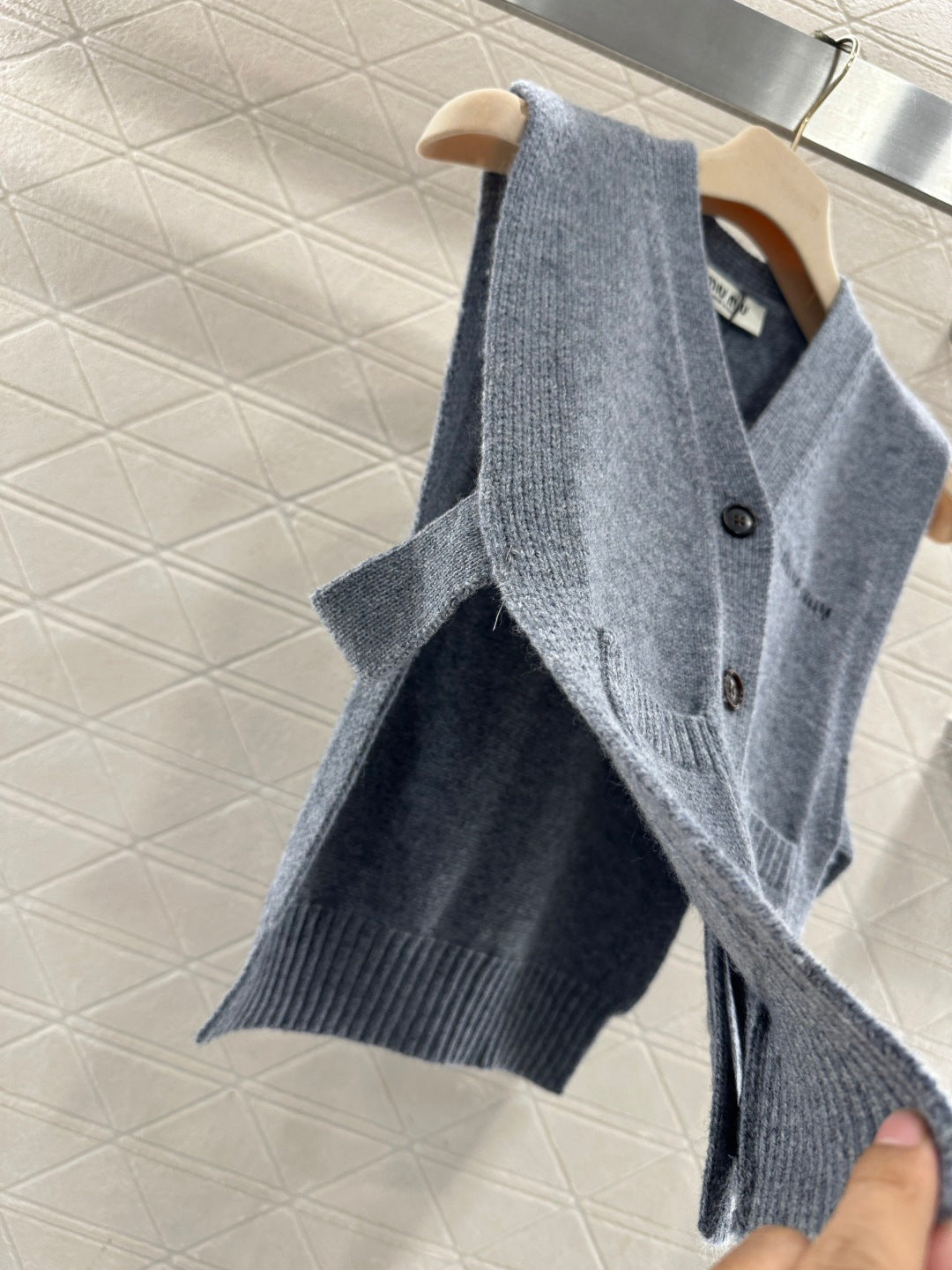 Logo Knit Cardigan/Vest