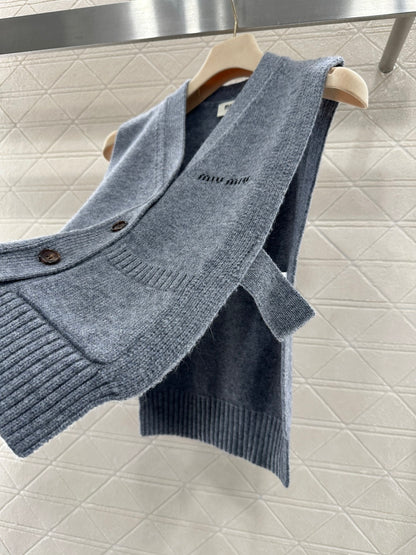 Logo Knit Cardigan/Vest