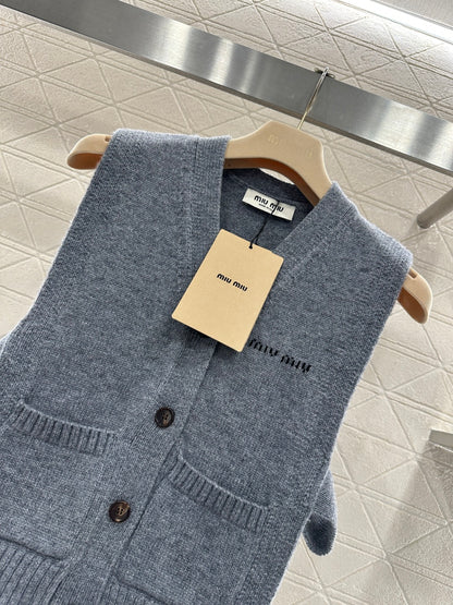 Logo Knit Cardigan/Vest