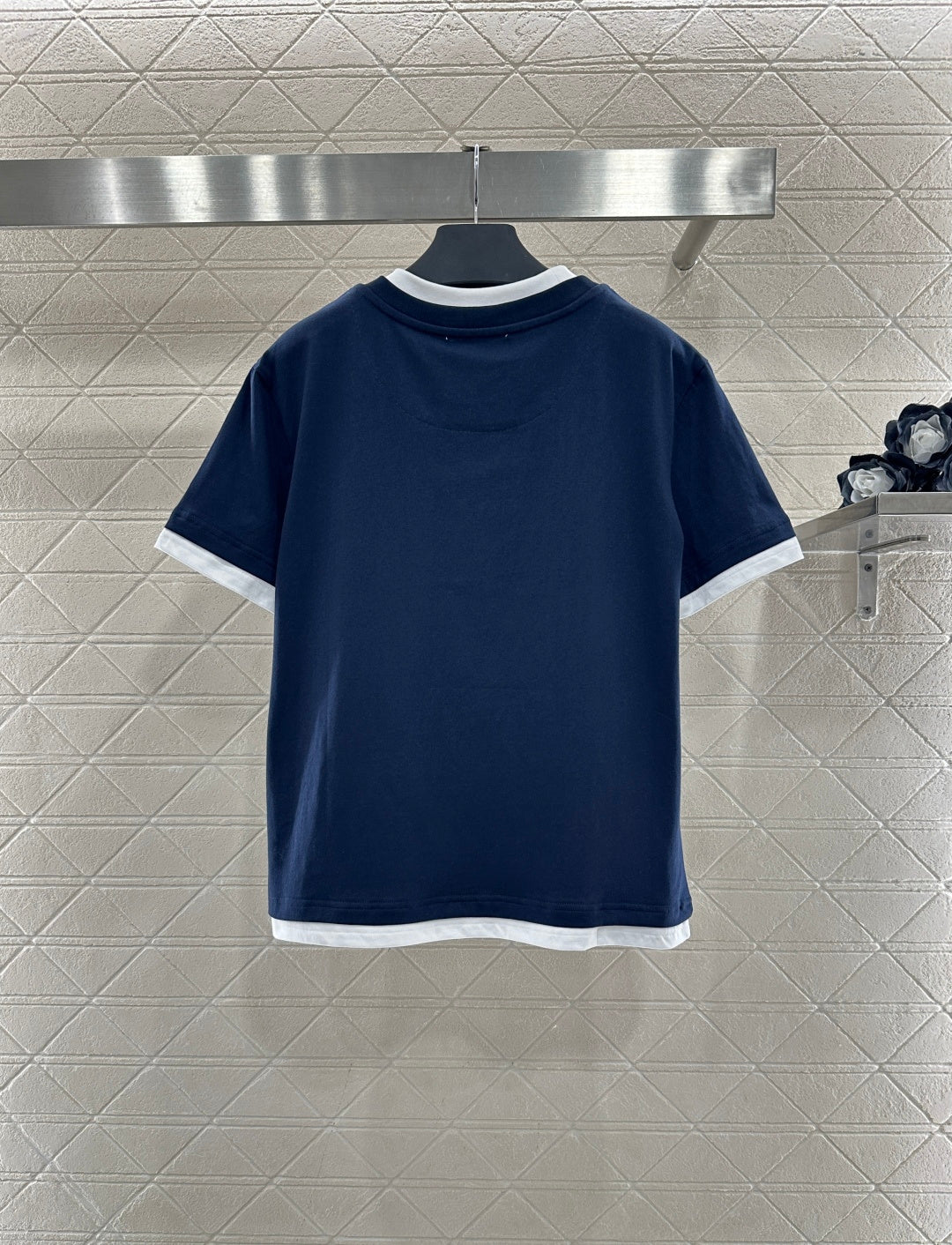 Color-Blocked Faux Two-Piece T-Shirt