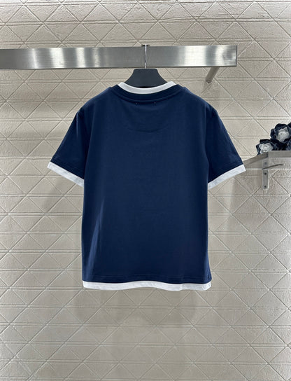 Color-Blocked Faux Two-Piece T-Shirt