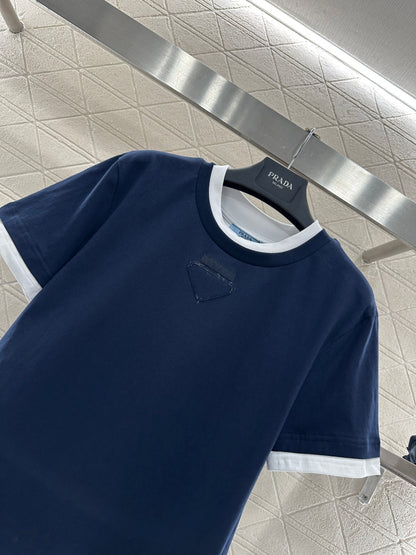 Color-Blocked Faux Two-Piece T-Shirt