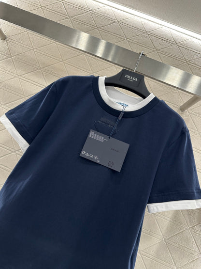 Color-Blocked Faux Two-Piece T-Shirt