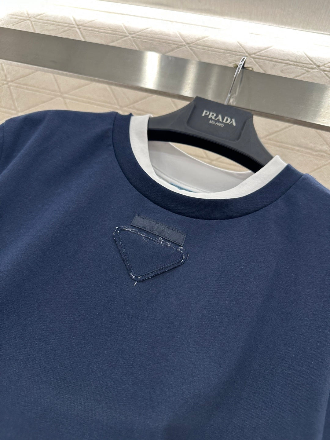 Color-Blocked Faux Two-Piece T-Shirt