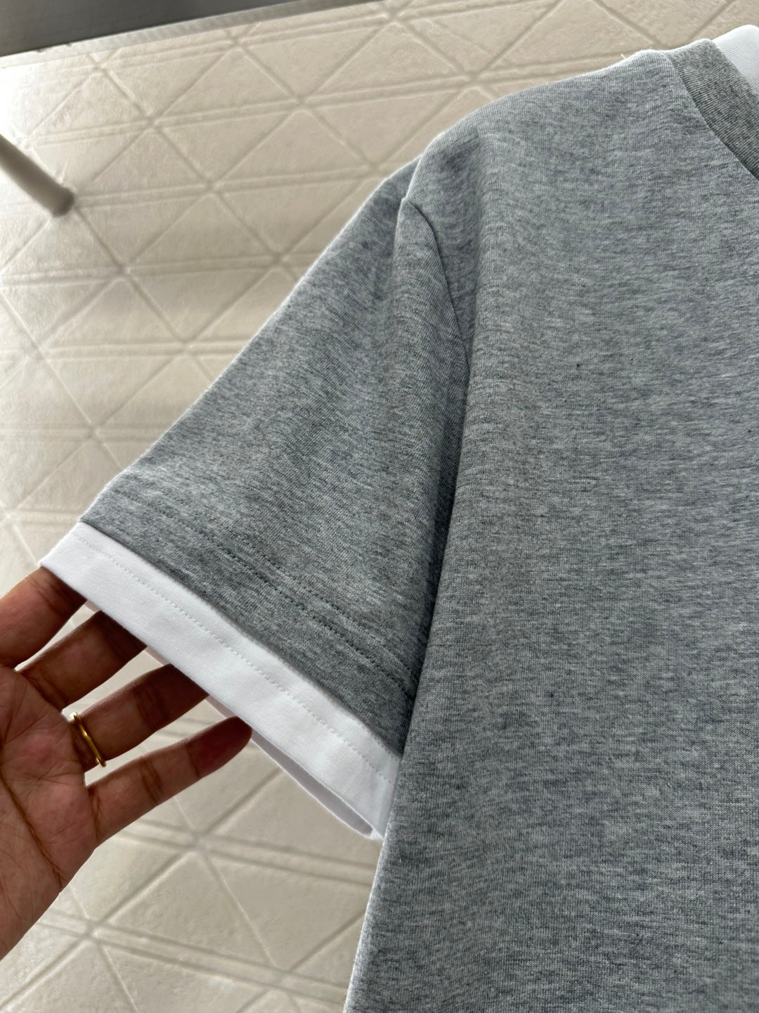 Color-Blocked Faux Two-Piece T-Shirt