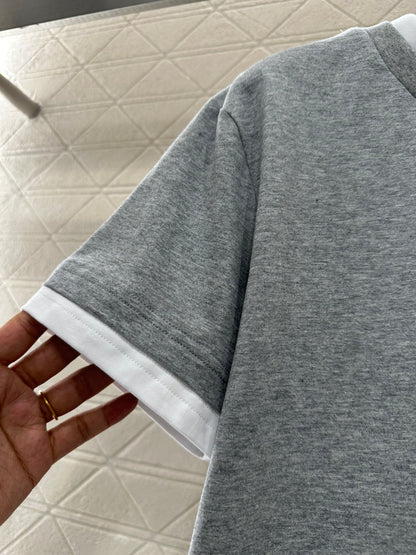 Color-Blocked Faux Two-Piece T-Shirt