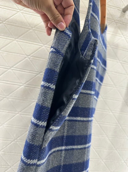 Plaid Wool Vest Dress