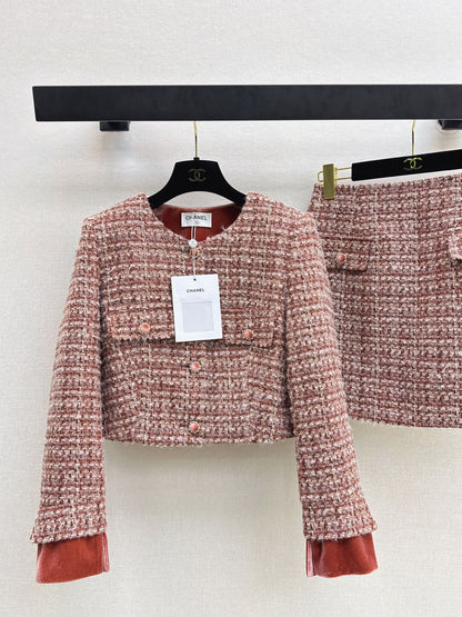 Stand-up collar knitted set
