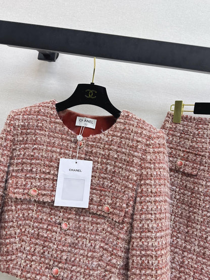 Stand-up collar knitted set
