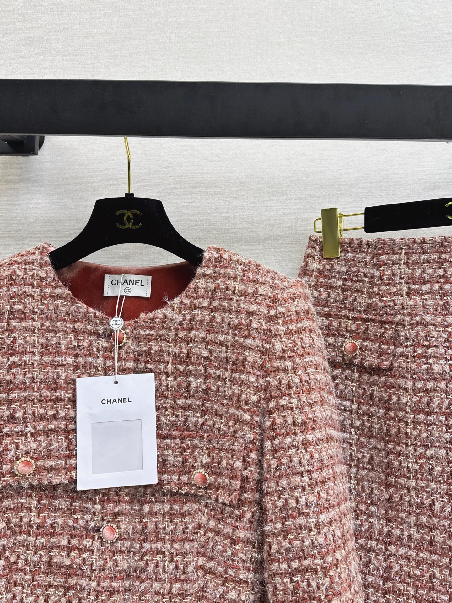 Stand-up collar knitted set