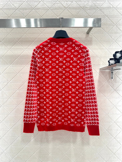 Jacquard Crew Neck Sweater