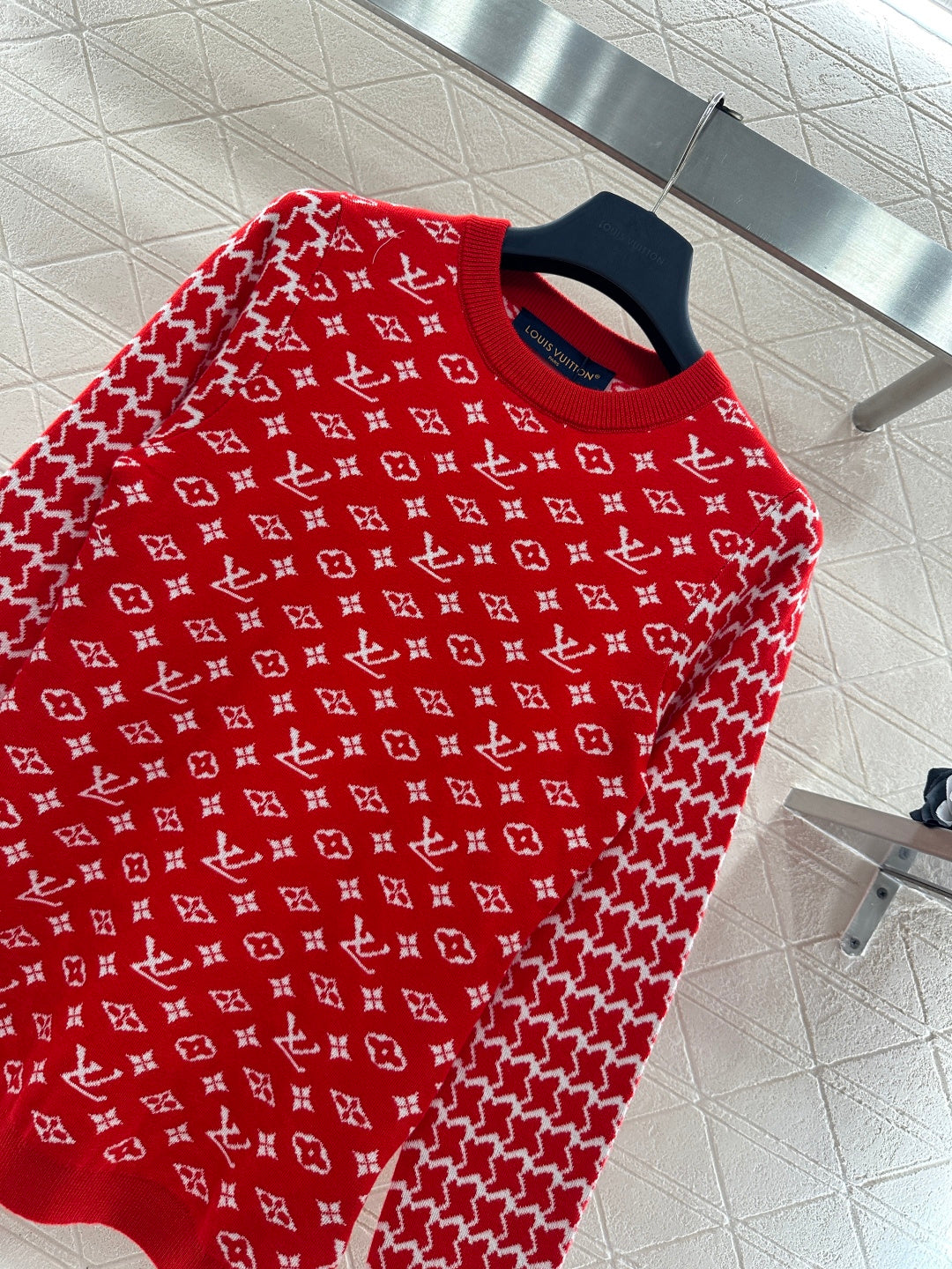 Jacquard Crew Neck Sweater