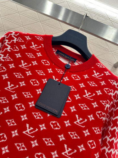 Jacquard Crew Neck Sweater