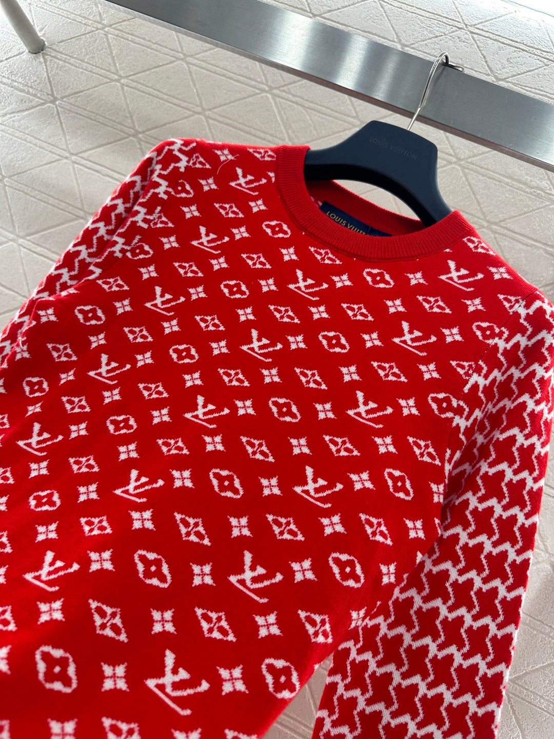 Jacquard Crew Neck Sweater