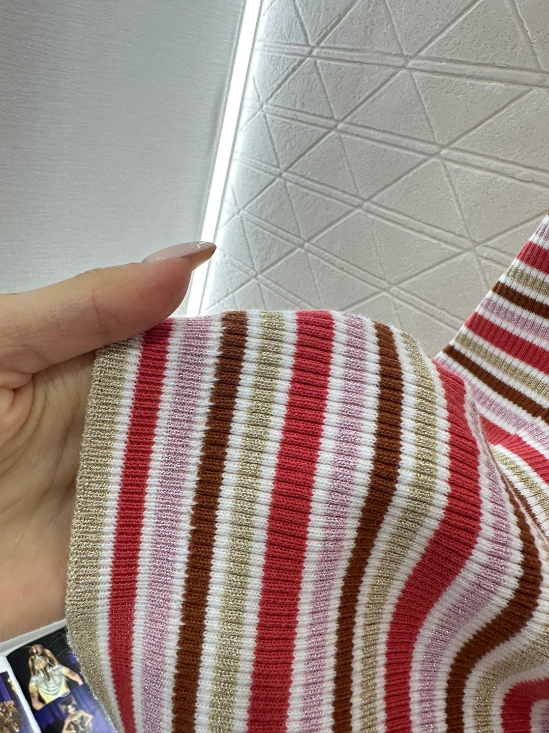Striped Collared Knit Dress