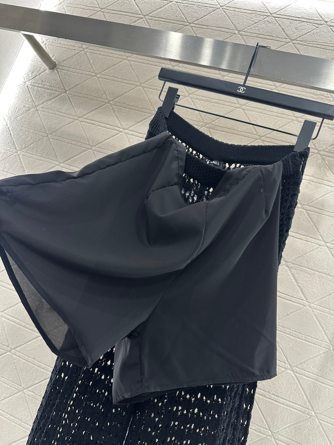 Openwork Knit Wide-Leg Trousers