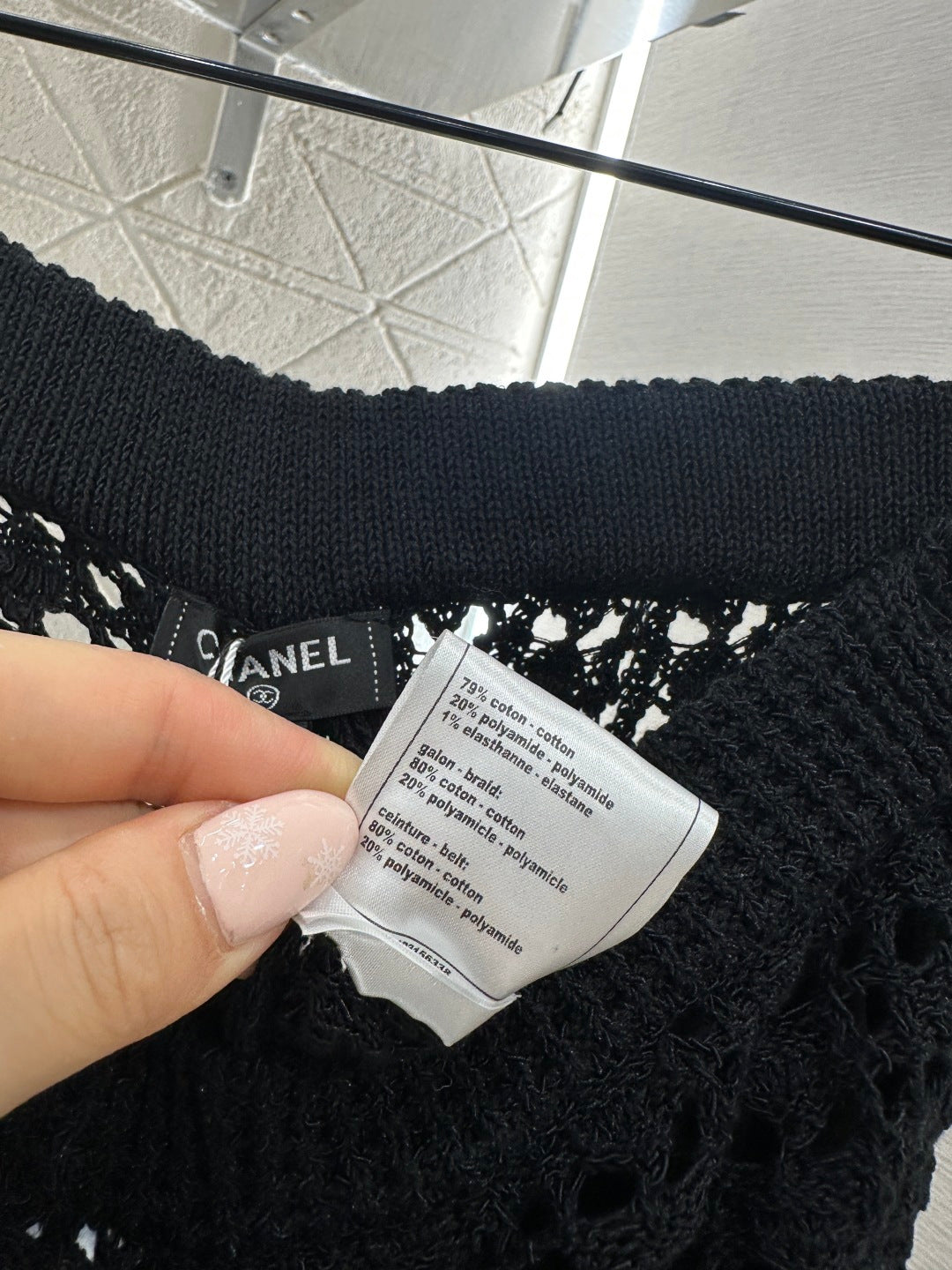 Openwork Knit Wide-Leg Trousers