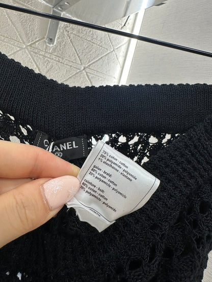 Openwork Knit Wide-Leg Trousers