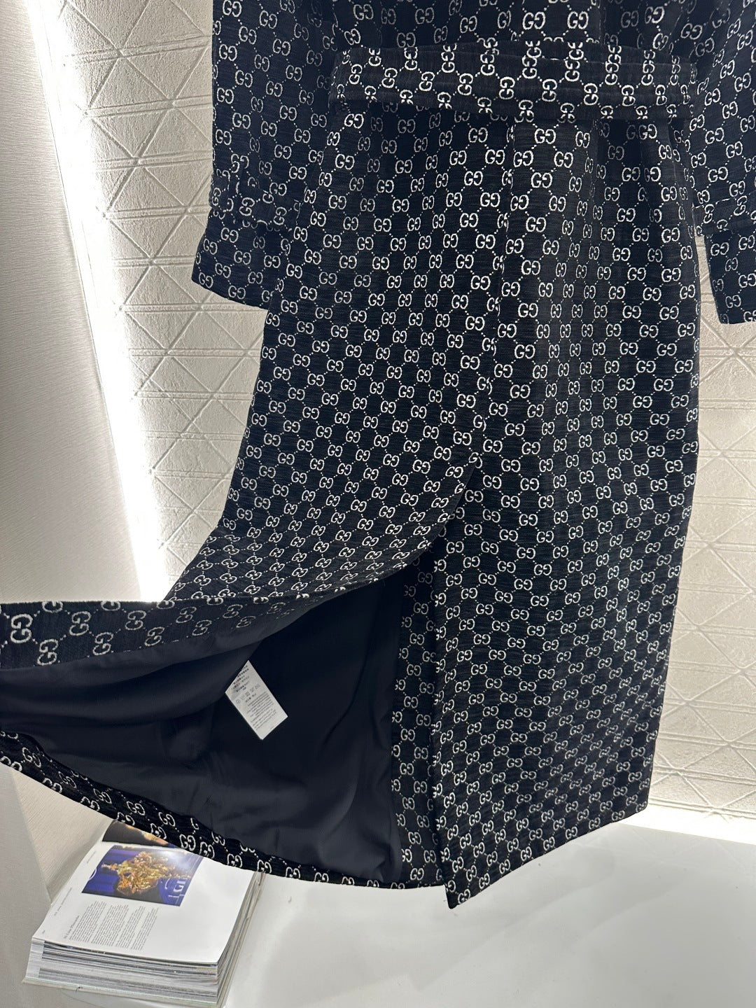 Long Jacquard Collar Suit Coat