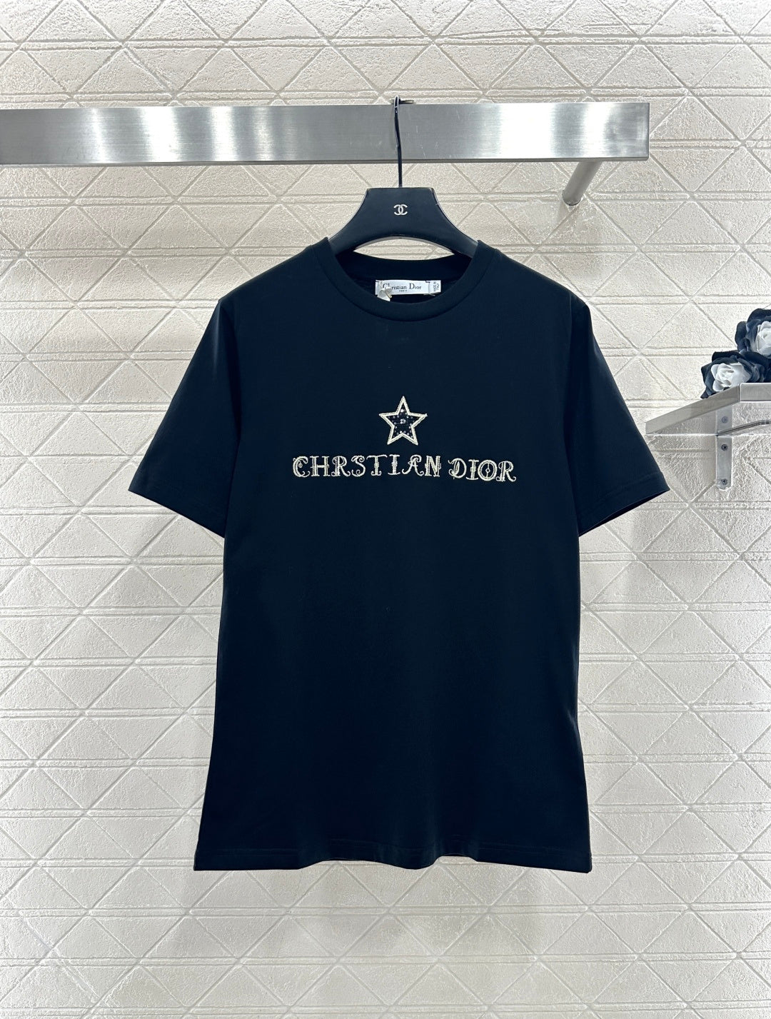 Embroidered Sequin Logo T-shirt
