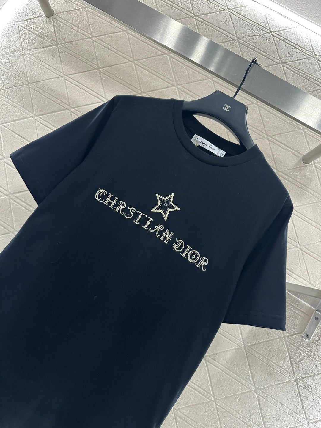 Embroidered Sequin Logo T-shirt