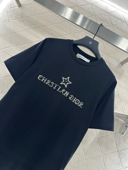 Embroidered Sequin Logo T-shirt