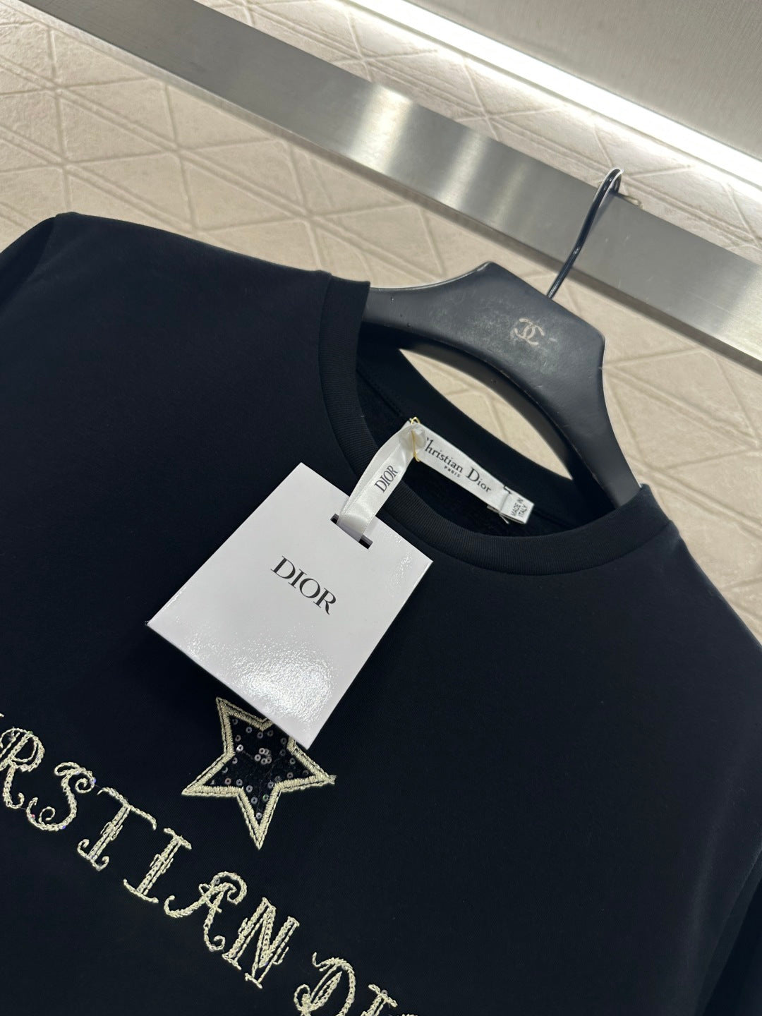 Embroidered Sequin Logo T-shirt