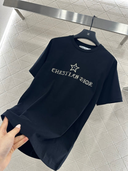 Embroidered Sequin Logo T-shirt