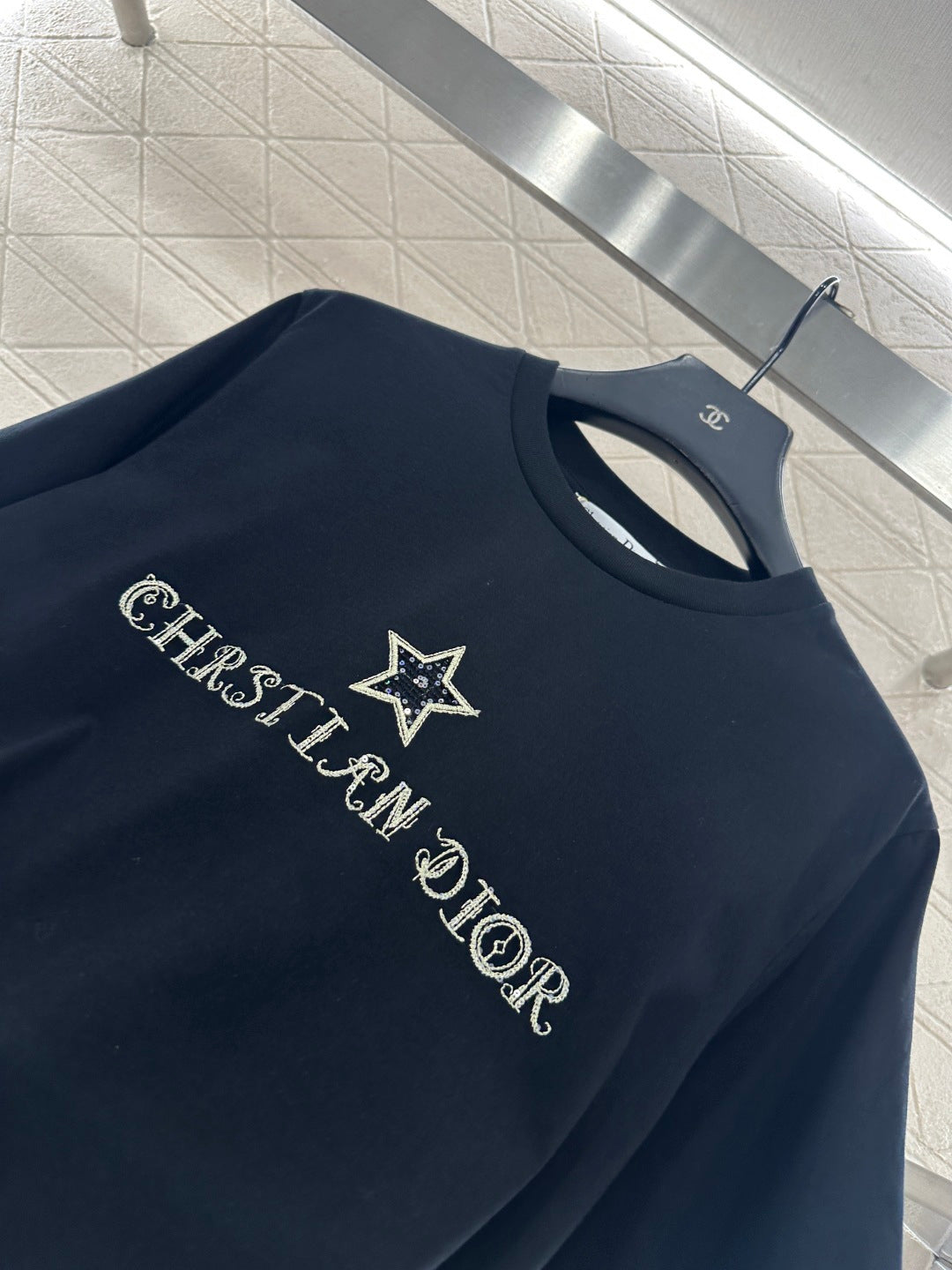 Embroidered Sequin Logo T-shirt