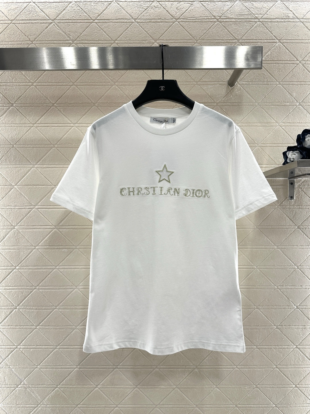 Embroidered Sequin Logo T-shirt