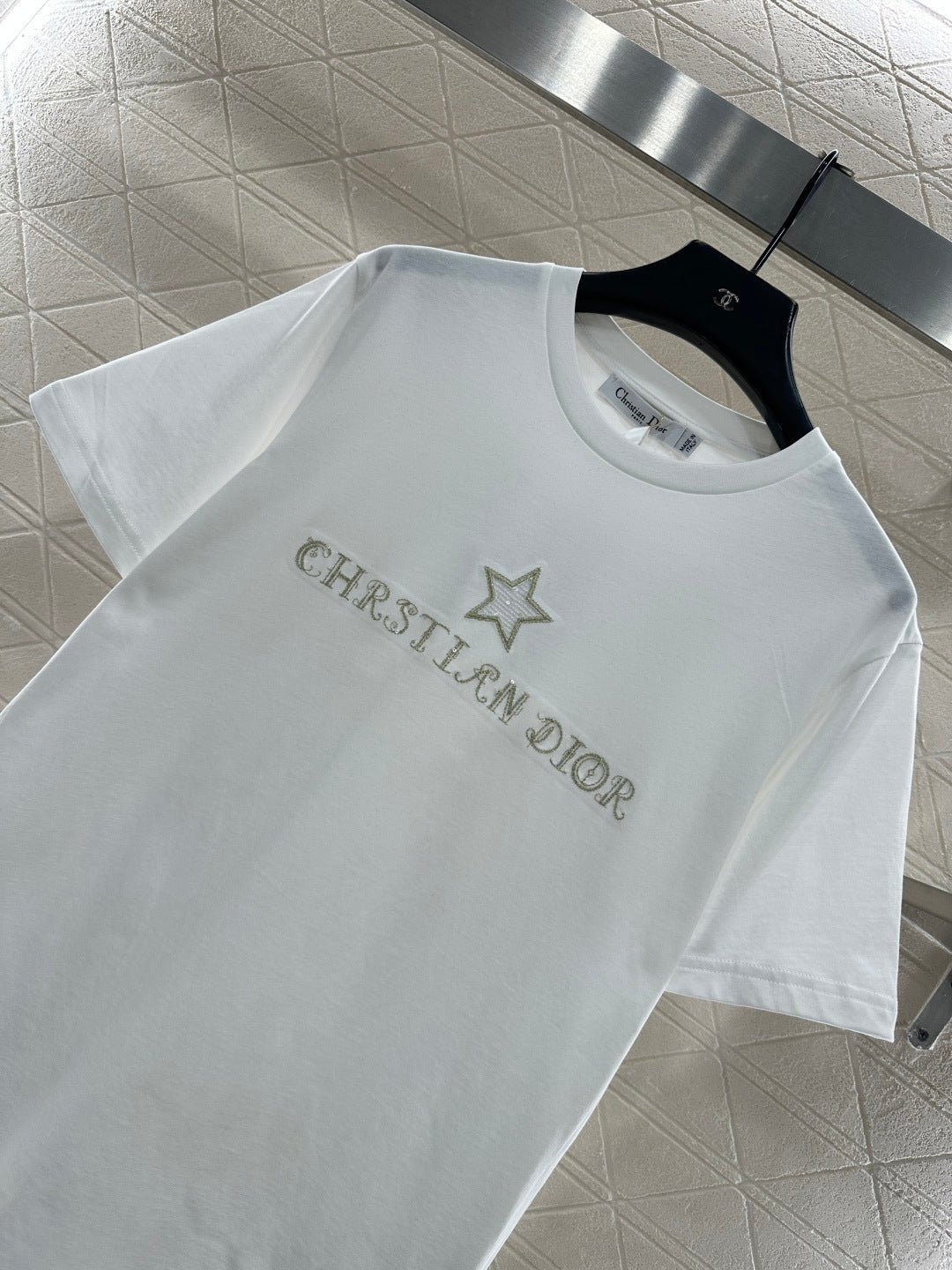 Embroidered Sequin Logo T-shirt