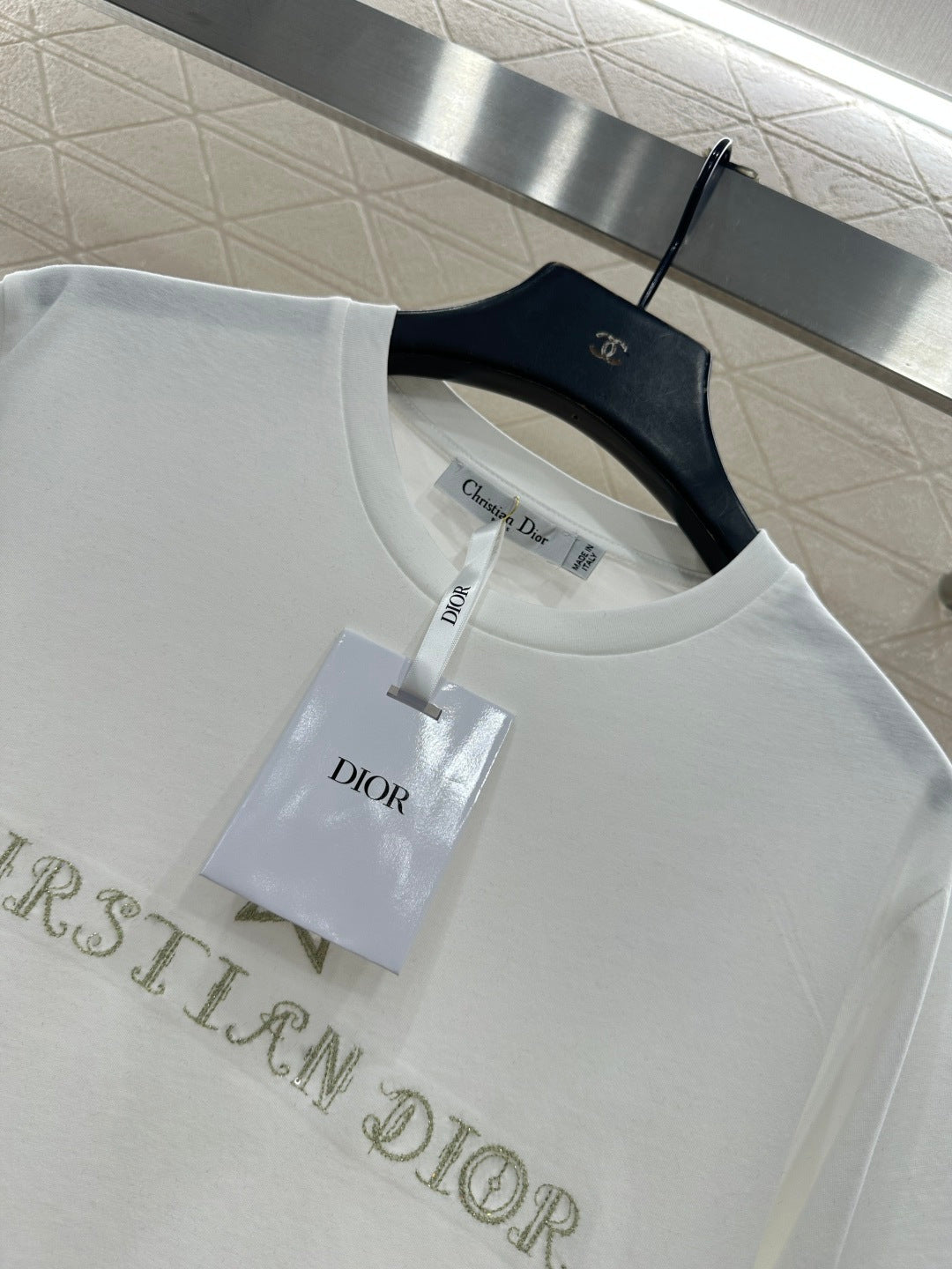 Embroidered Sequin Logo T-shirt