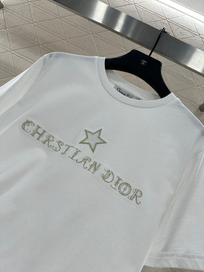 Embroidered Sequin Logo T-shirt