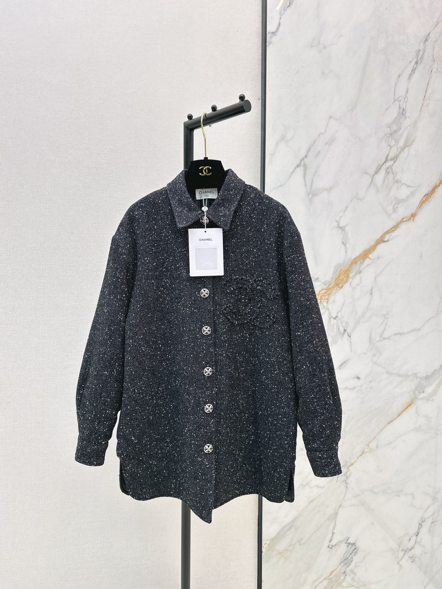 Black tweed coat