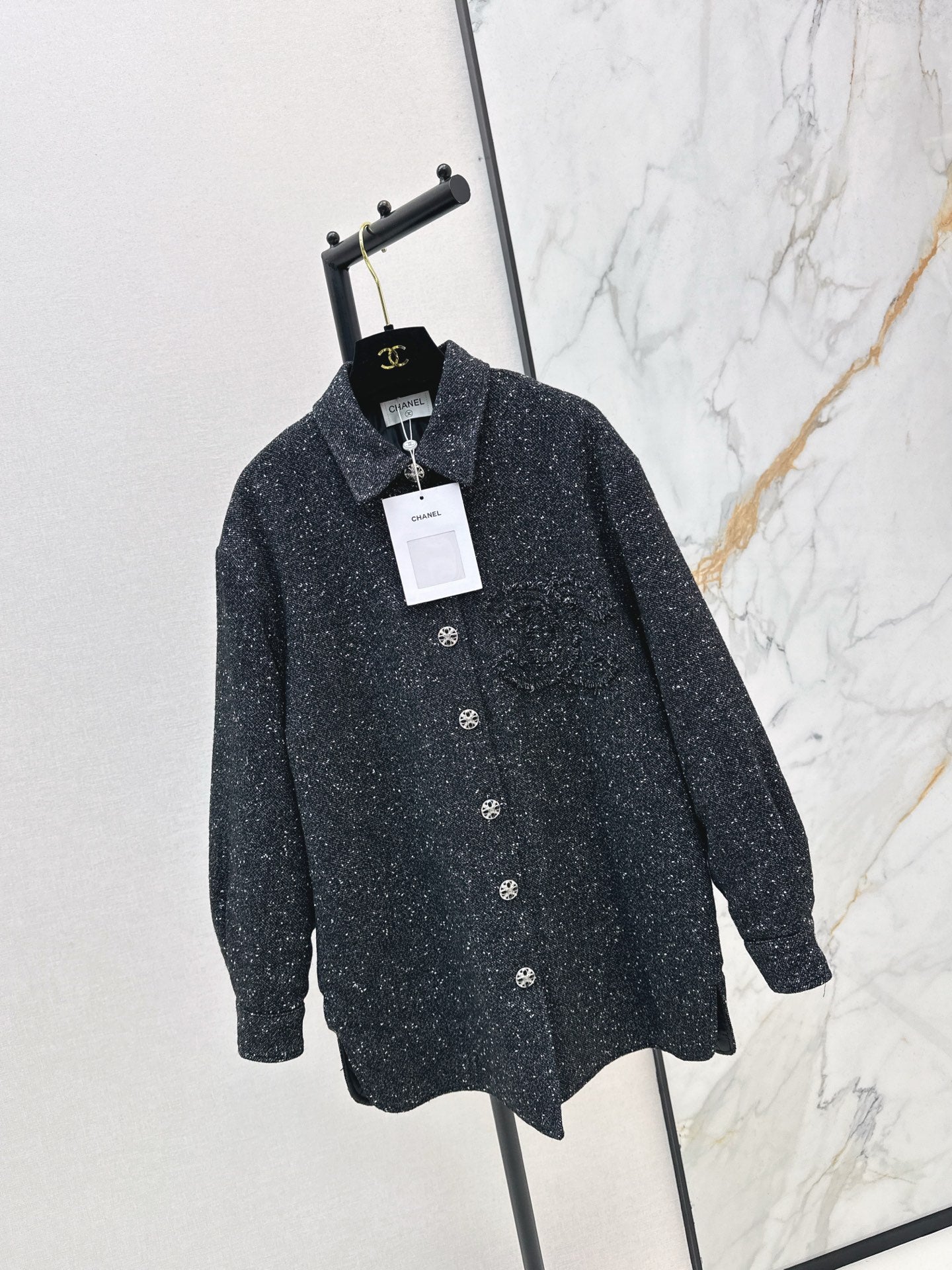 Black tweed coat