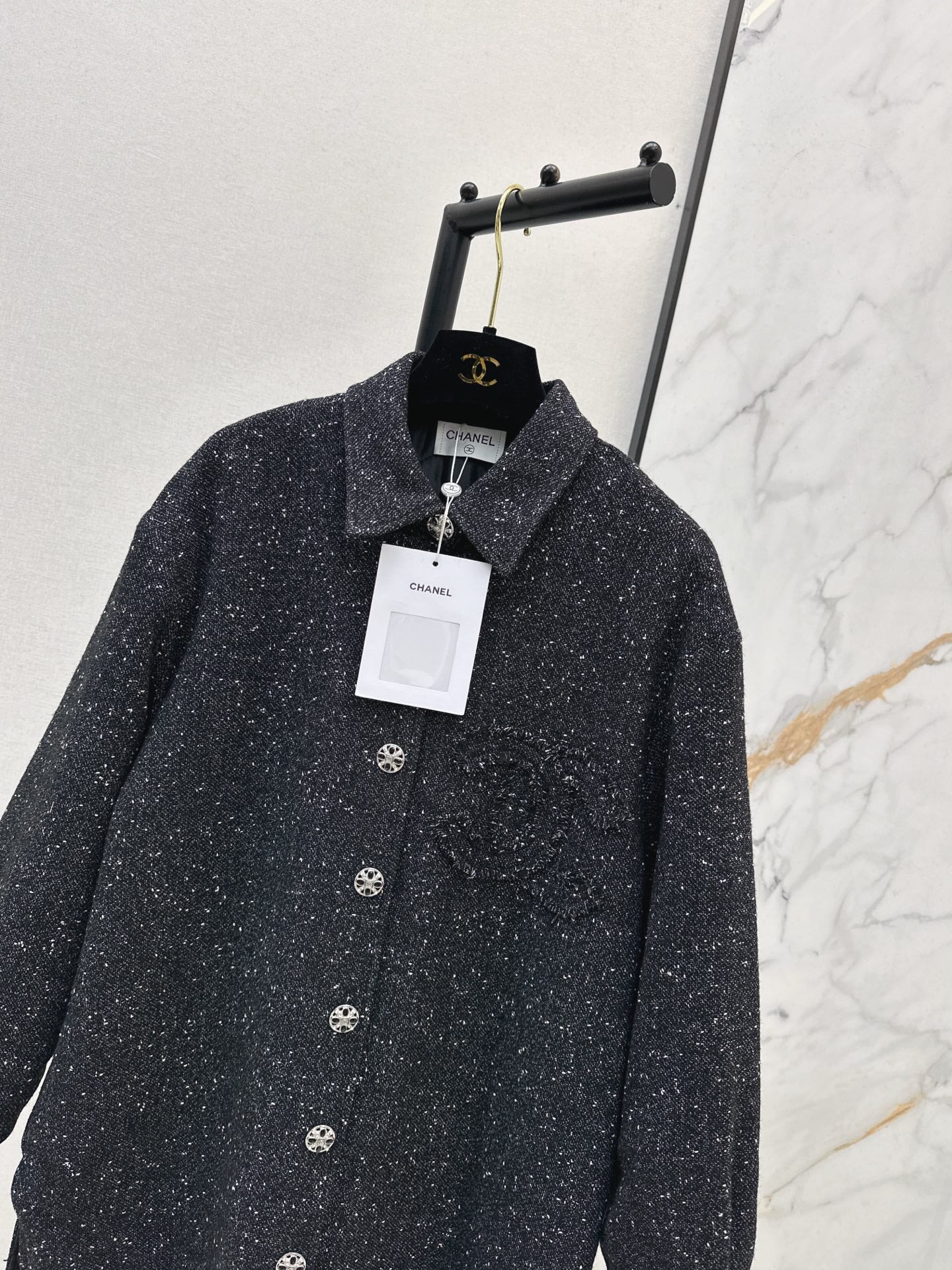 Black tweed coat