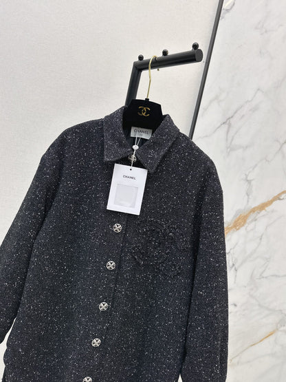 Black tweed coat