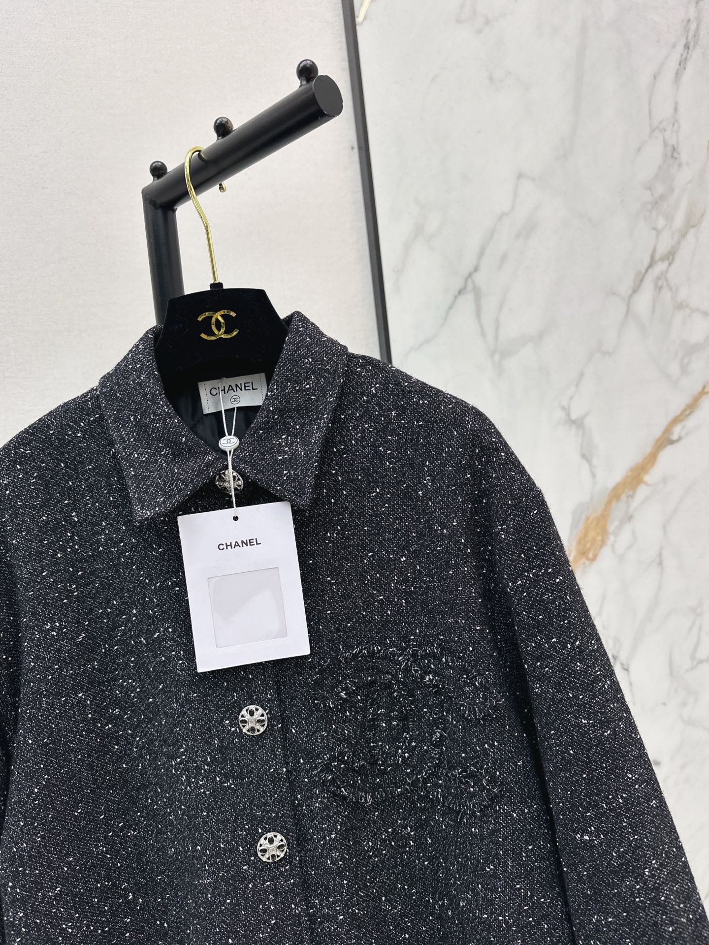Black tweed coat