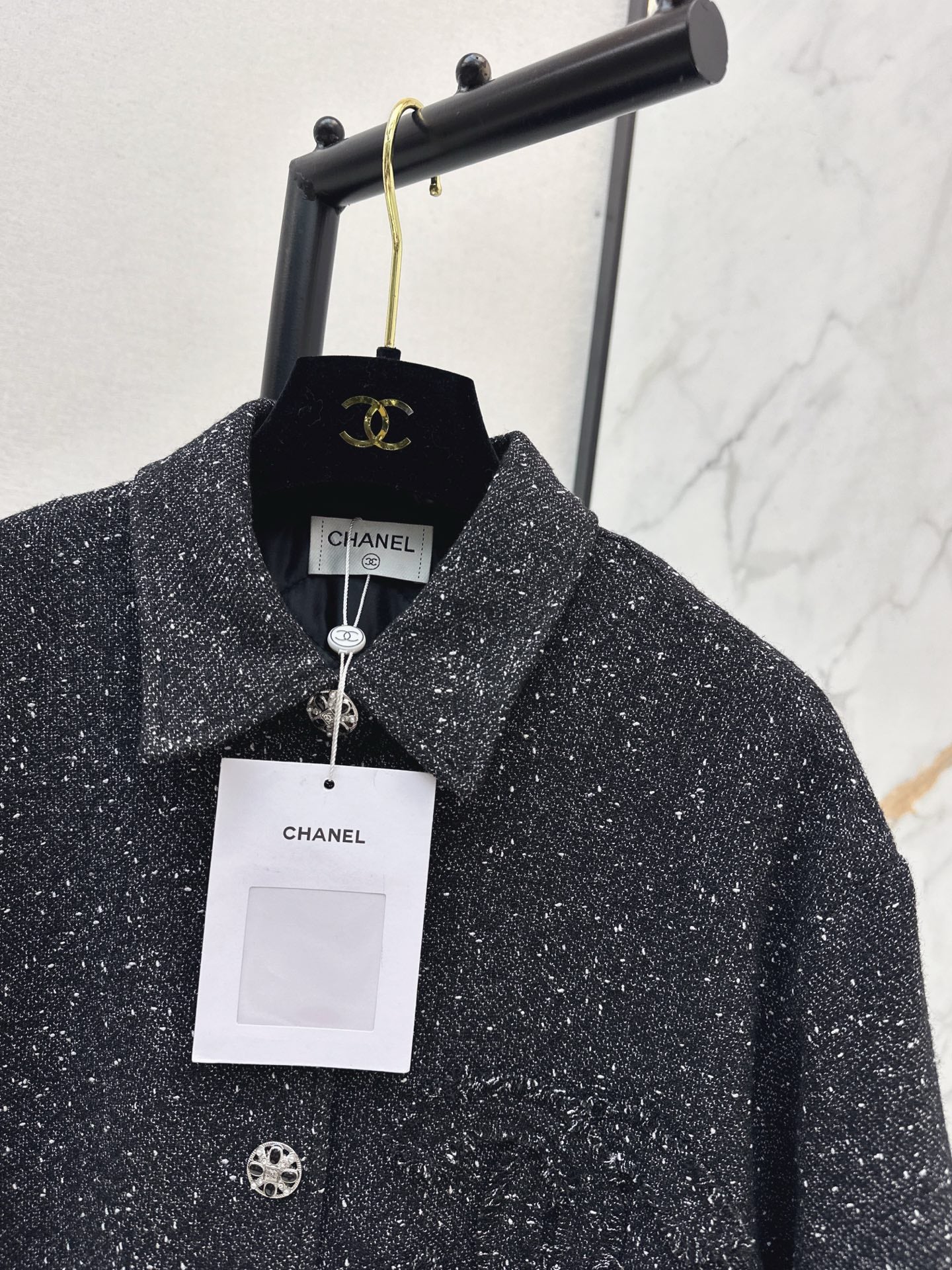 Black tweed coat