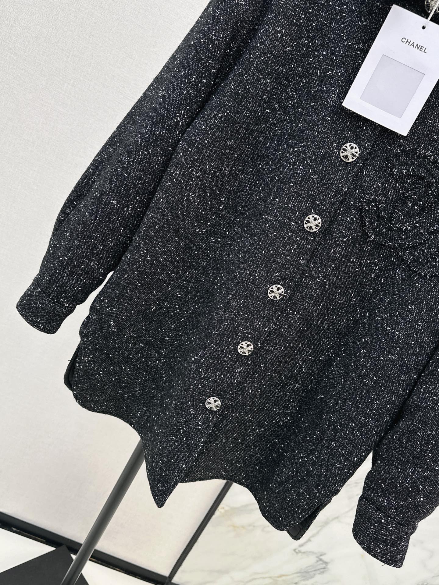 Black tweed coat