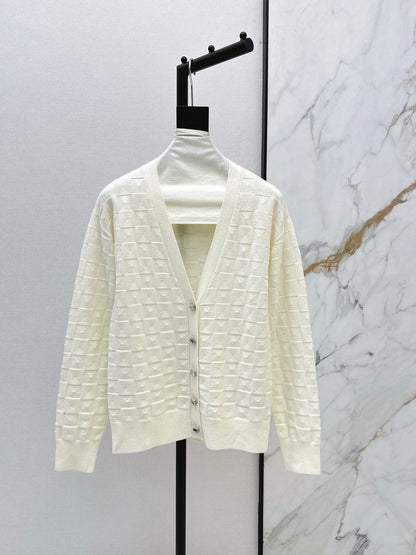 Dark Floral V-Neck Knit Cardigan