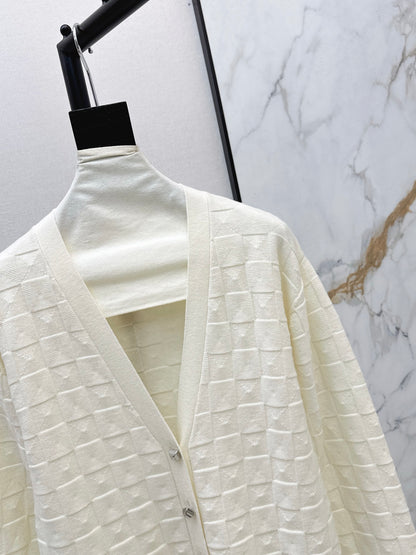 Dark Floral V-Neck Knit Cardigan