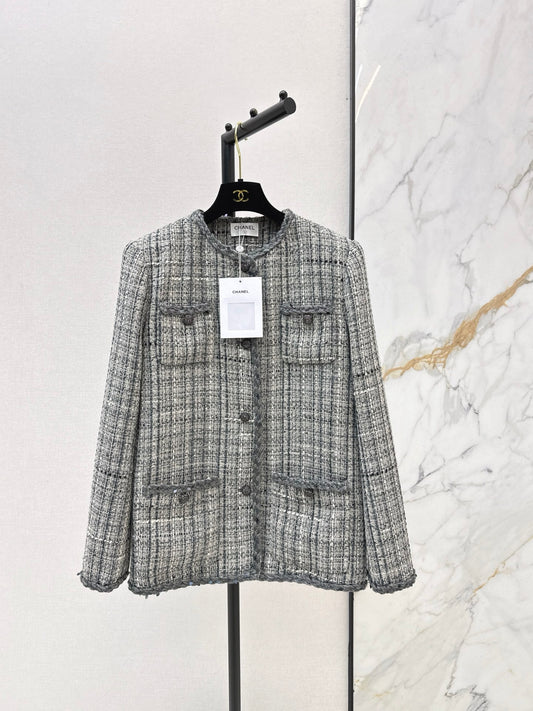 Woven Tweed Coat