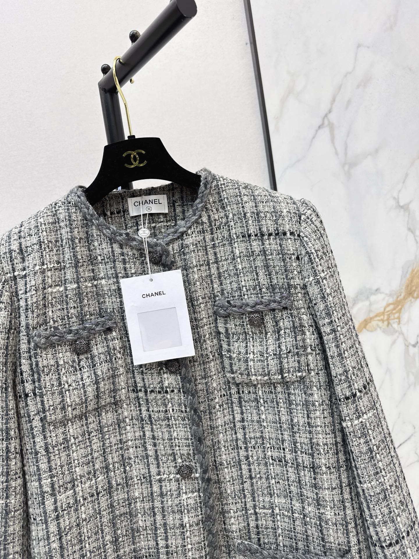 Woven Tweed Coat